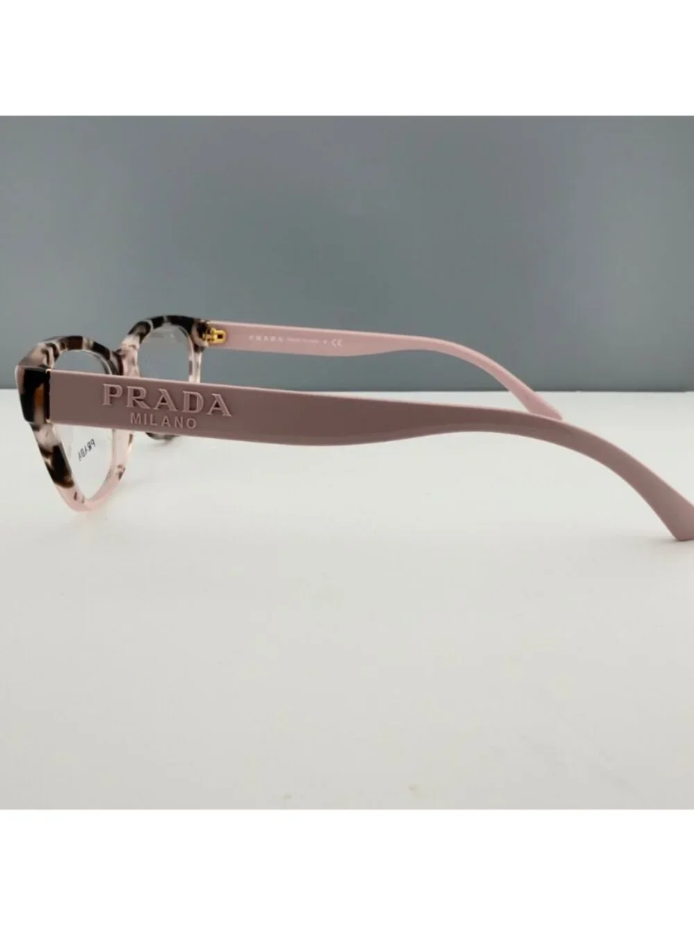 Prada Eyeglasses Frames Only VPR 05W ROJ-1O1 Pink Marble Brown 53-19